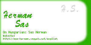 herman sas business card